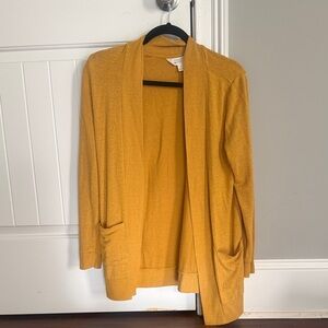 Market & Spruce Golden Open Front Cardigan